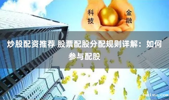炒股配资推荐 股票配股分配规则详解:如何参与配股